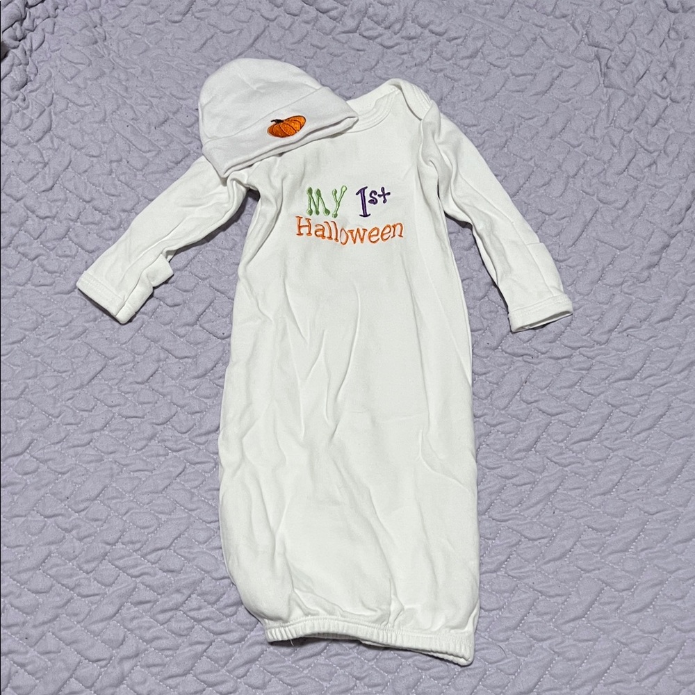 White My 1st Halloween Baby Gown